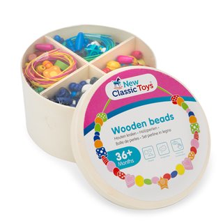 Lacing beads - 640 pieces and 8 cords